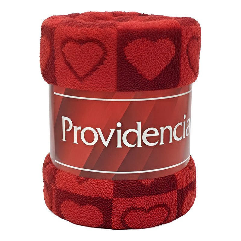 Cobertor Matrimonial Ovejita Jacquar Corazones Corazones Rojo