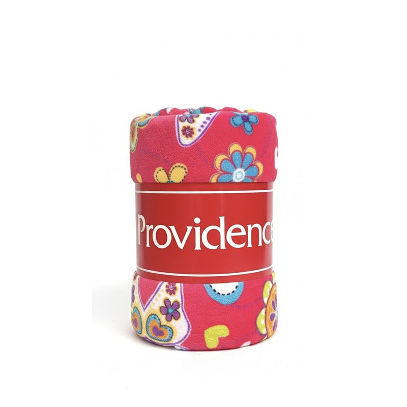 Frazada Providencia Matrimonial Grabado Modelo Para Mujer Mariposas Rosa Rosa Chicle
