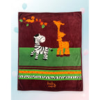 Cunero Baby Clasic Leonora De Bebé Térmico Y Super Suavecito Cebra Y Jirafa Chocolate