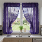 Juego De Cortinas 2 Paneles 2.50x1.95 De Ventana Transparent Violeta