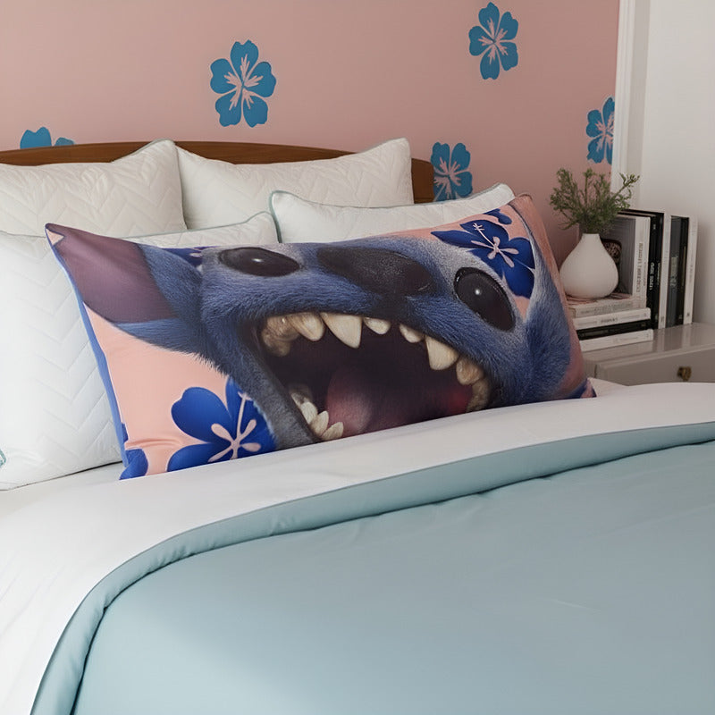 Almohada Providencia Súper Jumbo Rectangular Stitch Azul Acero