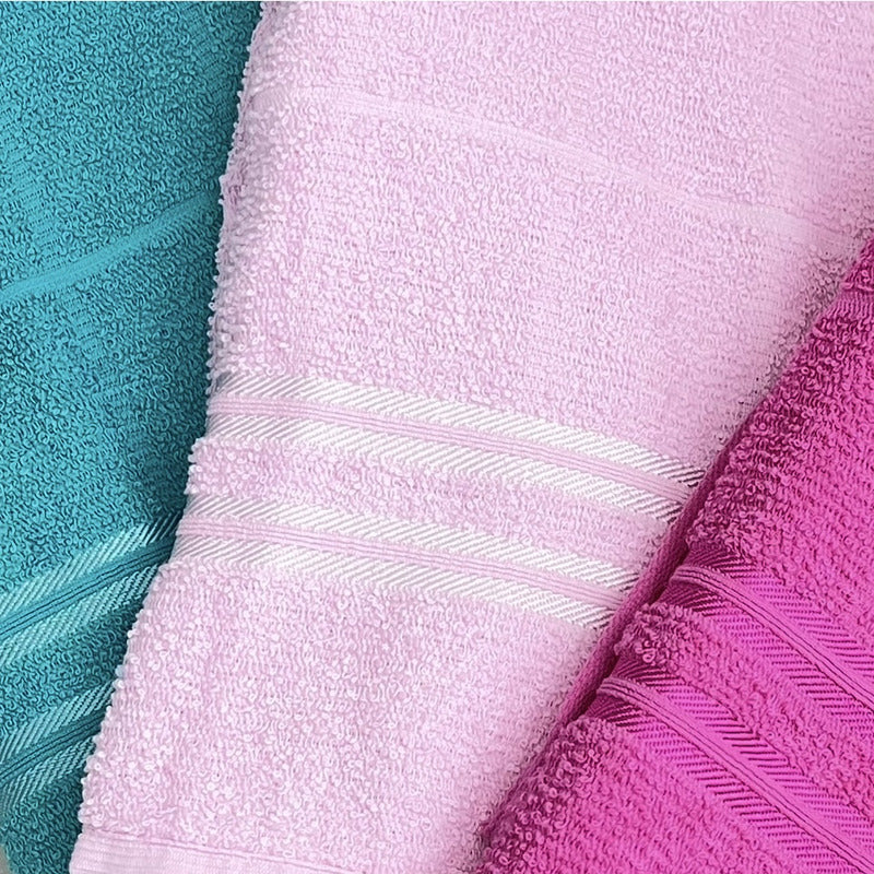 Toalla De Medio Baño 100% Algodón Super Absorbente Dreams Rosa Colección 2