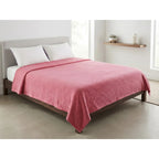 Cobertor Frazada Matrimonial Ligera Super Suave Y Calientita Cuadrado 700 G Rosa Chicle