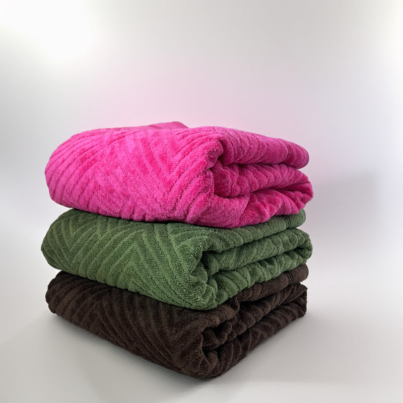 Tallas De Baño Completo 100% Algodón Super Absorbente Greta Rosa Colección 4
