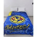Frazada Providencia De Equipos Matrimonial Super Calientita América Escudo Azul Acero