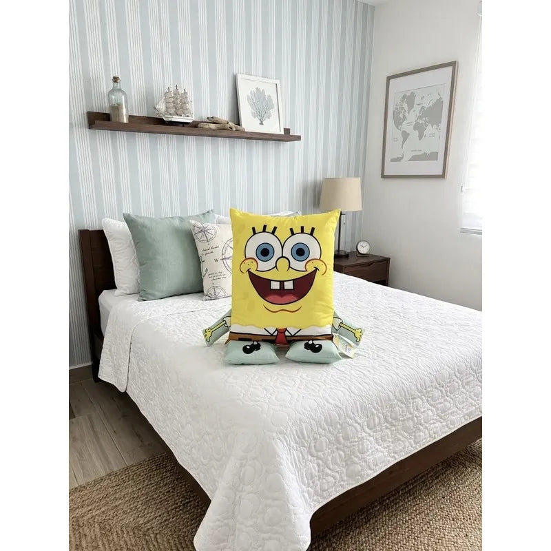 Almohada Providencia Decorativa Bob Esponja Super Esponjosa Amarillo