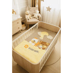 Cunero Baby Plus Leonora Para Bebe Térmico Y Super Suavecito Ositos Y Mono Marrón Claro
