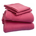 Juego De Sábanas Térmicas Polar Algodón Leonora Matrimonial Rosa Chicle Rosa Algodon