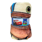 Frazada Matrimonial  Extra Suave Y Calientita Carss Mate Y Rayo Mcqueen Azul Acero