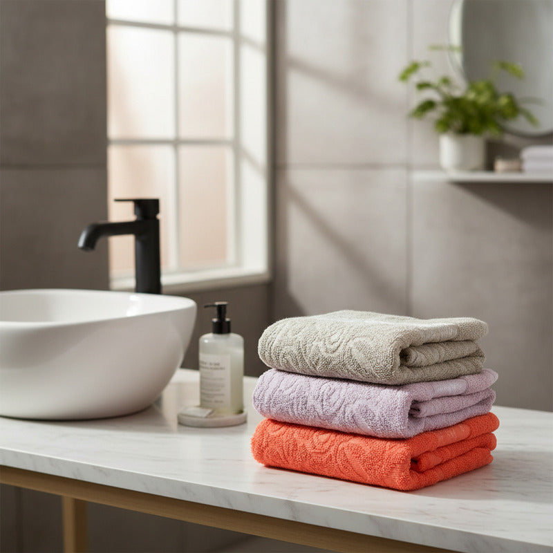 Tallas De Medio Baño 100% Algodón Super Absorbente Monarca Naranja Colección 4