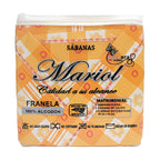 Juego De Sabanas Franela Mariol 100% Algodón Matrimonial Amarillo Cuadro Flor Amarilla