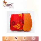 Cobertor Borrega Amanecer | Matrimonial, Suave Y Acolchado Dinosaurio Azul Naranja Oscuro