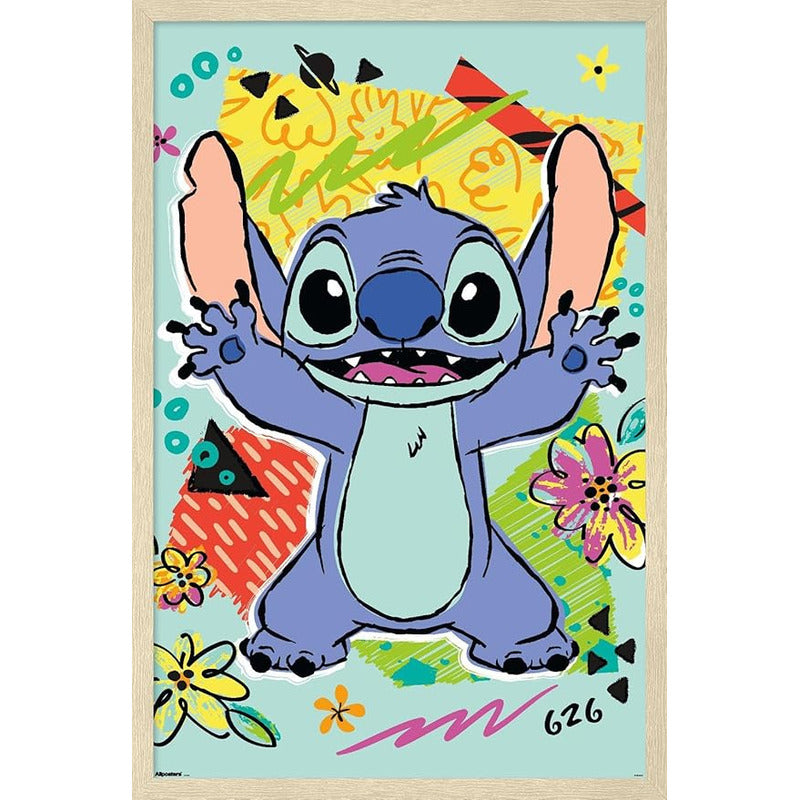 Frazada Providencia Disney Matrimonial Stitch Colorido Cian