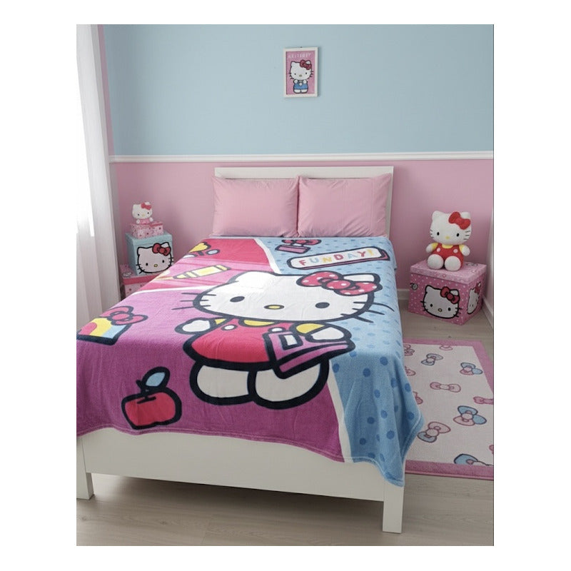 Frazada Providencia Disney Matrimonial Super Calientita Kiity Índigo