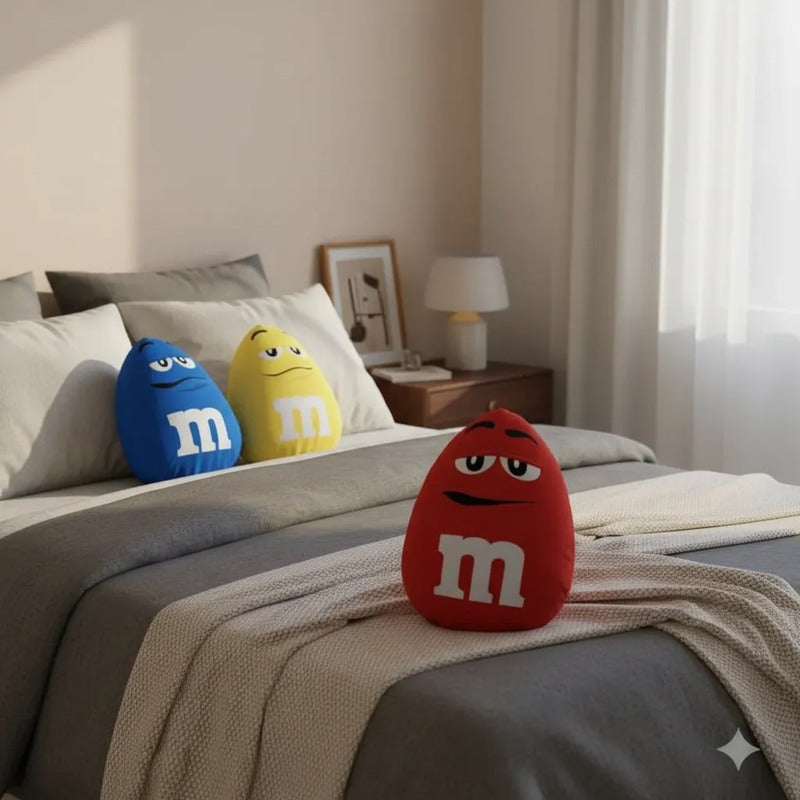 Pack De 3 Almohadas Providencia M&m's Lunetas Super Suave Rojo