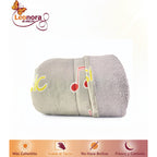 Cobertor Borrega Amanecer | Matrimonial, Suave Y Acolchado Notas Musicales Gris