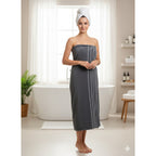Toallas Baño Completo 100% Algodón Super Absorbente Gris Tapg