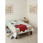 Frazada Matrimonial Providencia Snoopy Turquesa Super Suave Snoopy Casita Roja Turquesa 700 G Turquesa