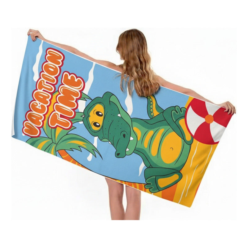 Toalla De Mano Microfibra Leonora. Set De 6 Toallas 110x60cm Verde Vacation Time