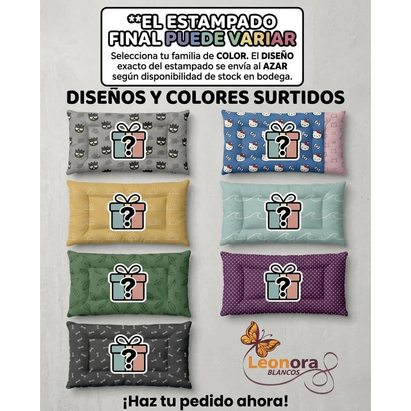 Colchoneta Matrimonial Super Cómoda Reforzada Azul