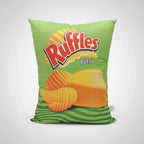Almohada Ruffles Providencia Grande Super Suave Y Esponjoso Verde Lima