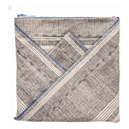 Juego De Sabanas King Size Leonora Percal Algodón 144h. Gris Rayas Azules