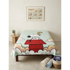 Frazada Matrimonial Providencia Snoopy Turquesa Super Suave Snoopy Casita Roja Turquesa 700 G Turquesa