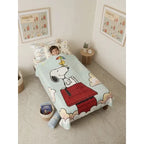 Frazada Matrimonial Providencia Snoopy Turquesa Super Suave Snoopy Casita Roja Turquesa 700 G Turquesa