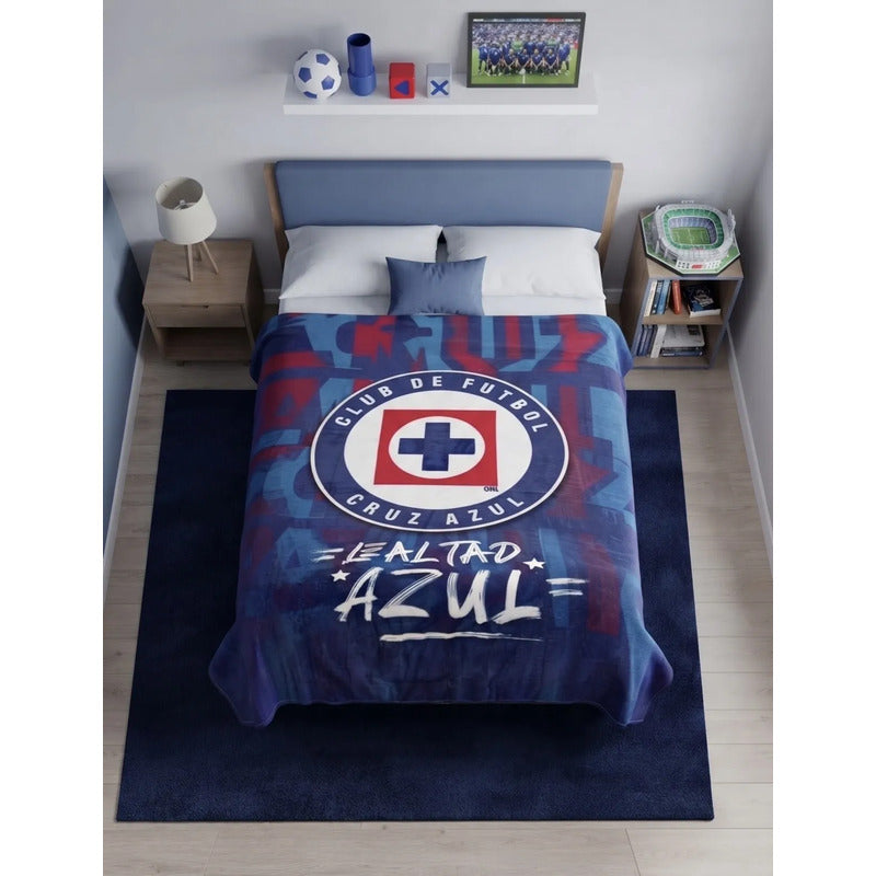 Frazada Providencia Matrimonial Ultrasuave Cruz Azul Lealtad Cruz Azul Lealtad 650 G Azul