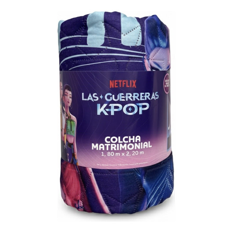 Colcha Matrimonial Providencia Grabada Demon Hunters Violeta Oscuro Las Guerreras K-pop