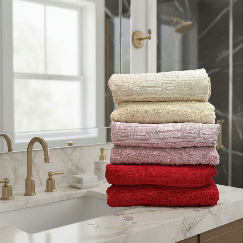 Tallas De Medio Baño 100% Algodón Super Absorbente Maya Beige Colección 2