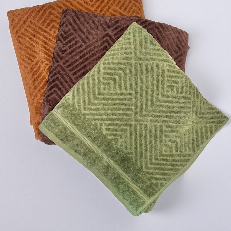 Tallas De Baño Completo 100% Algodón Super Absorbente Greta Marrón Colección 2