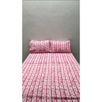 Juego De Sabanas Franela Mariol 100% Algodón Matrimonial Rosa Diente De Leon Rosa
