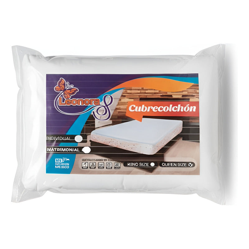 Funda Para Colchón/cubre Colchón Leonora Queen Clásico Blanco Clásico Blanco Queen