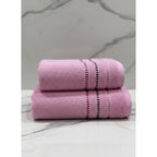 Toallas Baño Completo 100% Algodón Super Absorbente Rosa