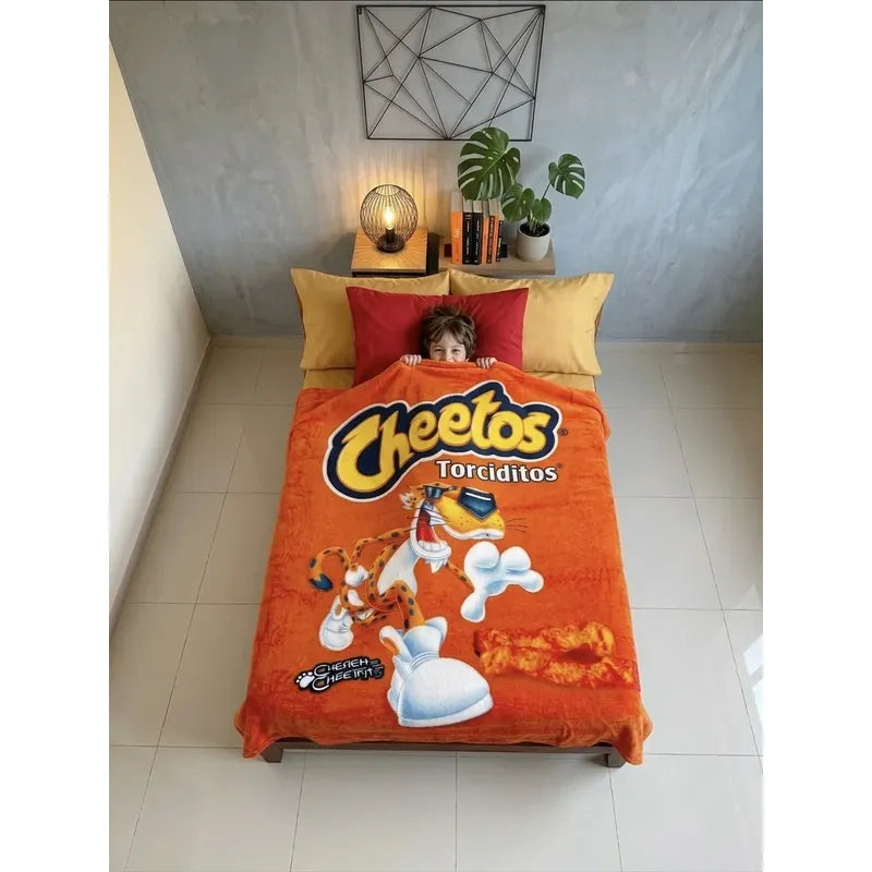 Frazada Matrimonial Providencia Frituras De Chetos Suave Chetos Torciditos 700 G Naranja