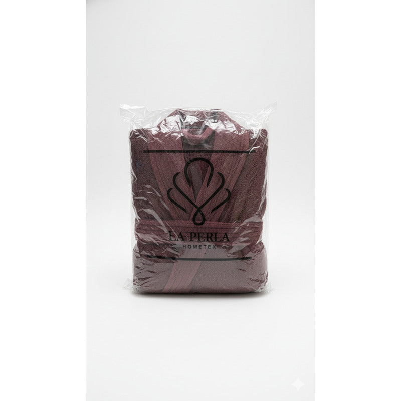 Bata De Baño Leonora Rasurada 100% Algodón Super Absorbente Marrón Shedron M-l