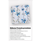 Juego De Sabanas Franela Mariol 100% Algodón Matrimonial Azul Claro
