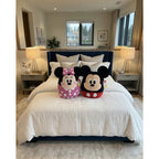 Almohada Providencia Abrazable Pack De Mickey Y Minnie Suave Negro