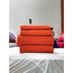 Juego De Sabanas King Size Leonora Percal Algodón 144h Lisas Naranja Oscuro Liso Shedron