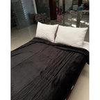Cobertor Frazada Matrimonial Ligera Super Suave Y Calientita Espiga 700 G Negro