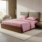 Sábana King  Bramante Cajón Amplio 100% Algodón Super Suave Rosa Mosaico Rosa