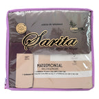 Juego De Sabanas 6 Piezas Tacto Bambu Premium Quality Marrón Oscuro Laberinto Marrón