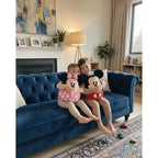 Almohada Providencia Abrazable Pack De Mickey Y Minnie Suave Negro