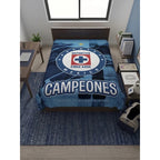 Frazada Matrimonial Providencia  De Equipos. Campeones Azul