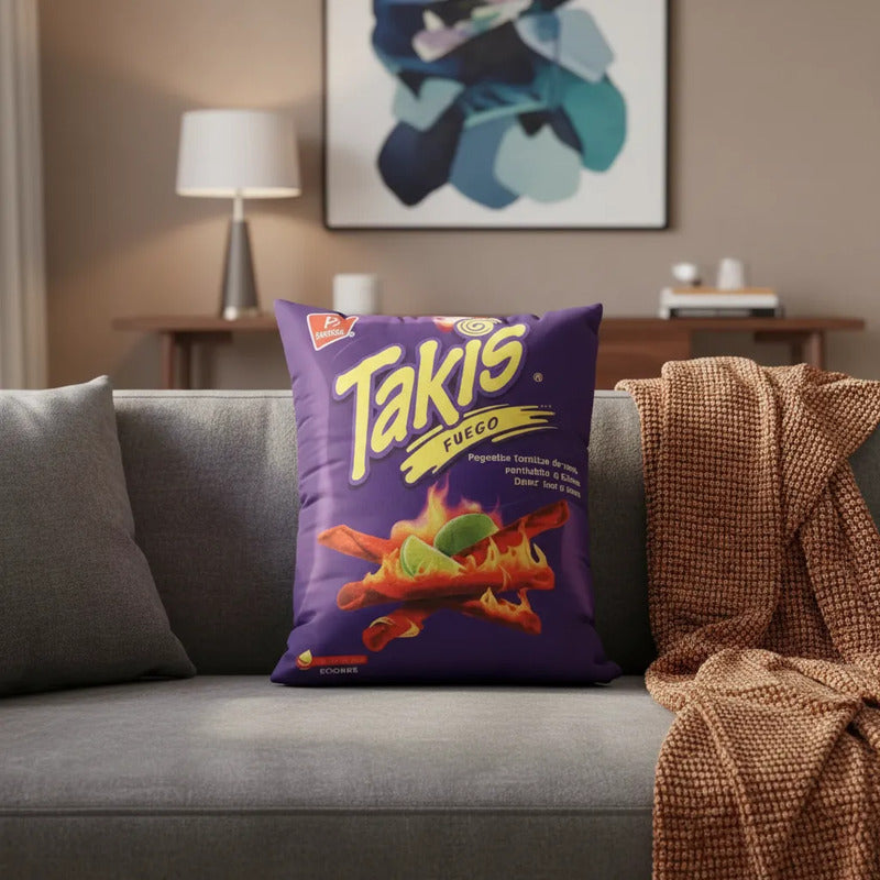 Almohada De Takis Providencia Grande Super Suave Y Esponjoso Violeta Oscuro