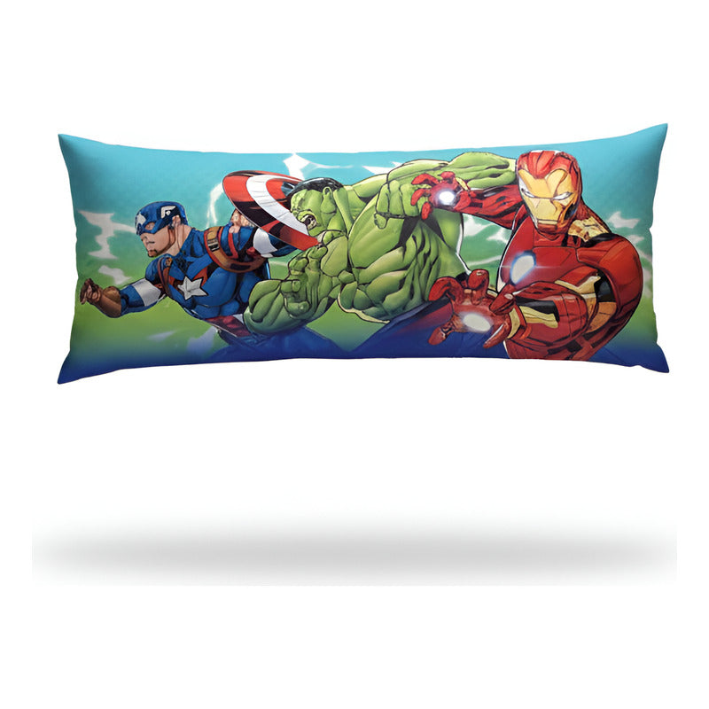 Almohada Providencia Super Jumbo Avengers Heroes Azul Claro