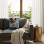 Almohada Providencia Grande De Panini Messi Super Esponjosa Azul Acero