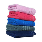 Toalla Baño Completo 100% Algodón Super Absorbente, Set-5pzs Rosa Chicle Lisa