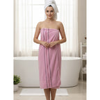 Toallas Baño Completo 100% Algodón Super Absorbente Rosa